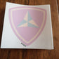 3rd MARINE CORPS DIVISION WINDOW DECAL STICKER INTERIOR APPLICATION 3 1/4 INCHES