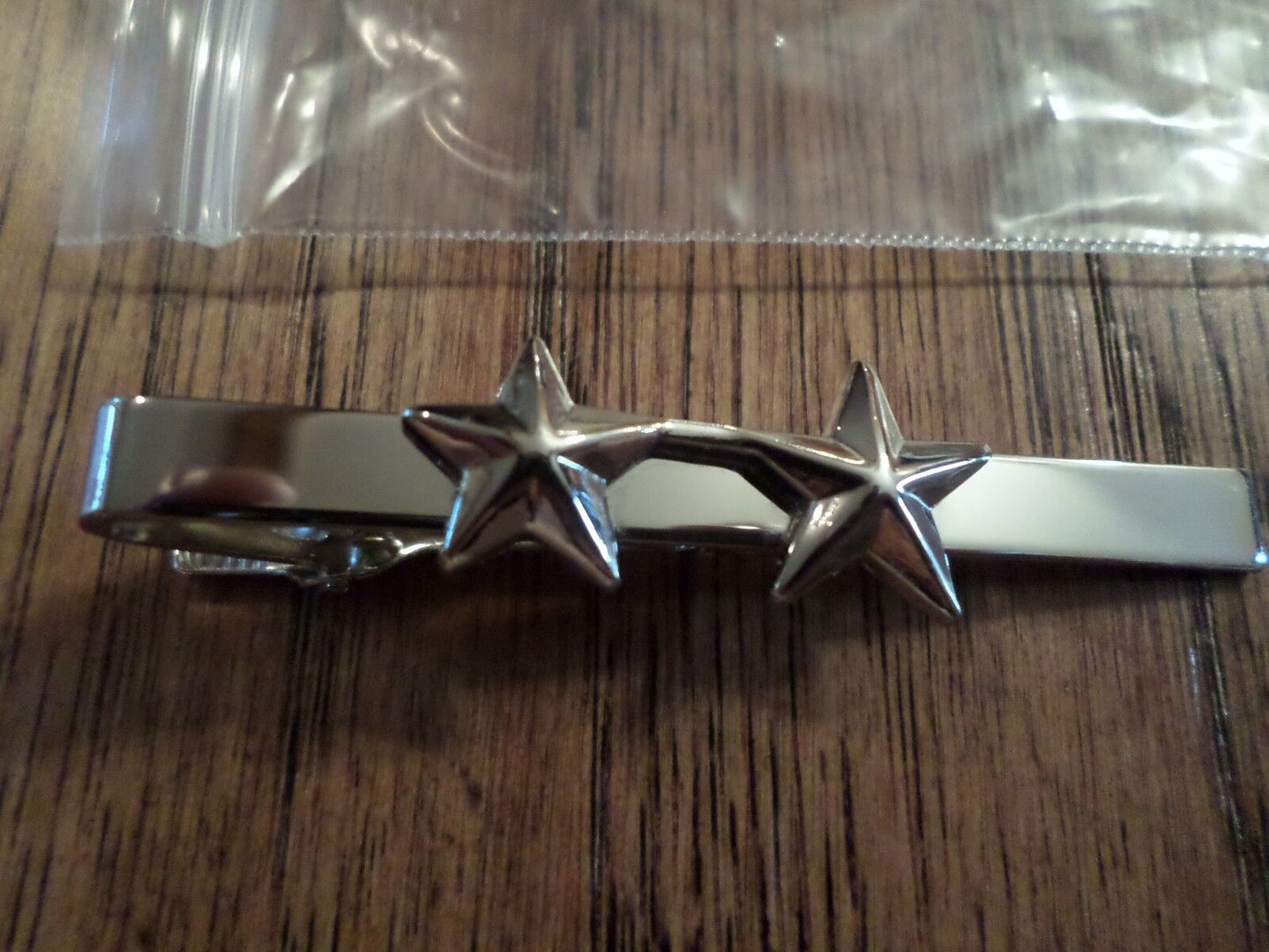 U.S MILITARY MAJOR GENERAL TWO STAR TIE BAR TIE TAC U.S.A MADE POLICE SILVER COL