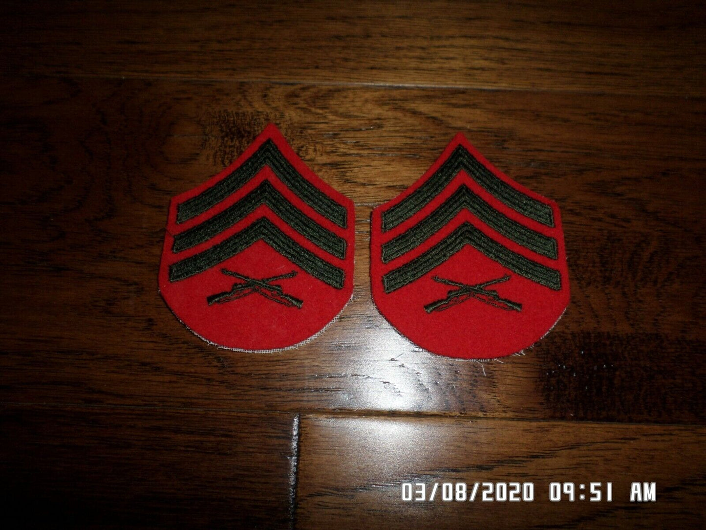 MARINE CORPS SERGEANT PATCHES ALPHA SERVICE FEMALE DRESS UNIFORM CHEVRON