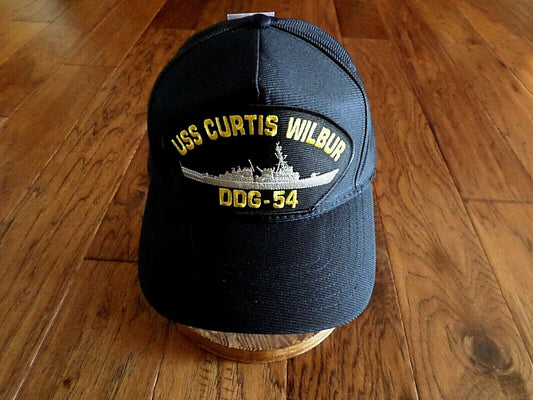 USS CURTIS WILBUR DDG-54 NAVY SHIP HAT U.S MILITARY OFFICIAL BALL CAP U.S.A MADE