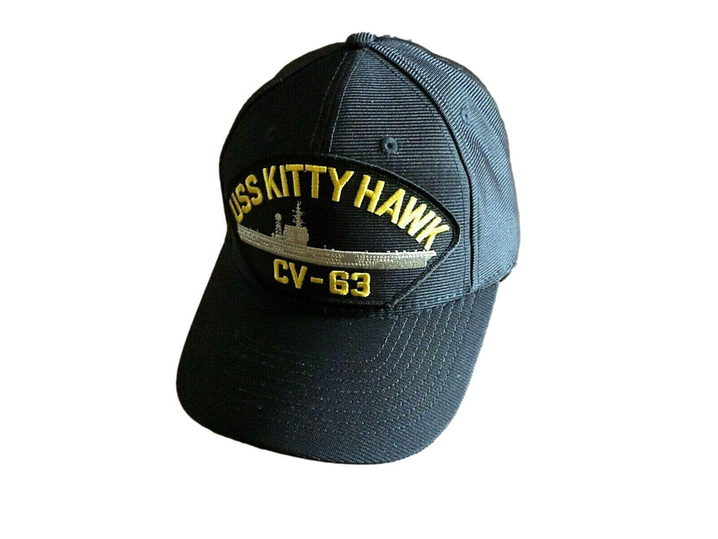 USS KITTY HAWK CV-63 NAVY SHIP HAT U.S MILITARY OFFICIAL BALL CAP U.S.A MADE