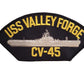 U.S NAVY SHIP HAT PATCH USS VALLEY FORGE CV-45 CARRIER USA MADE HEAT TRANSFER