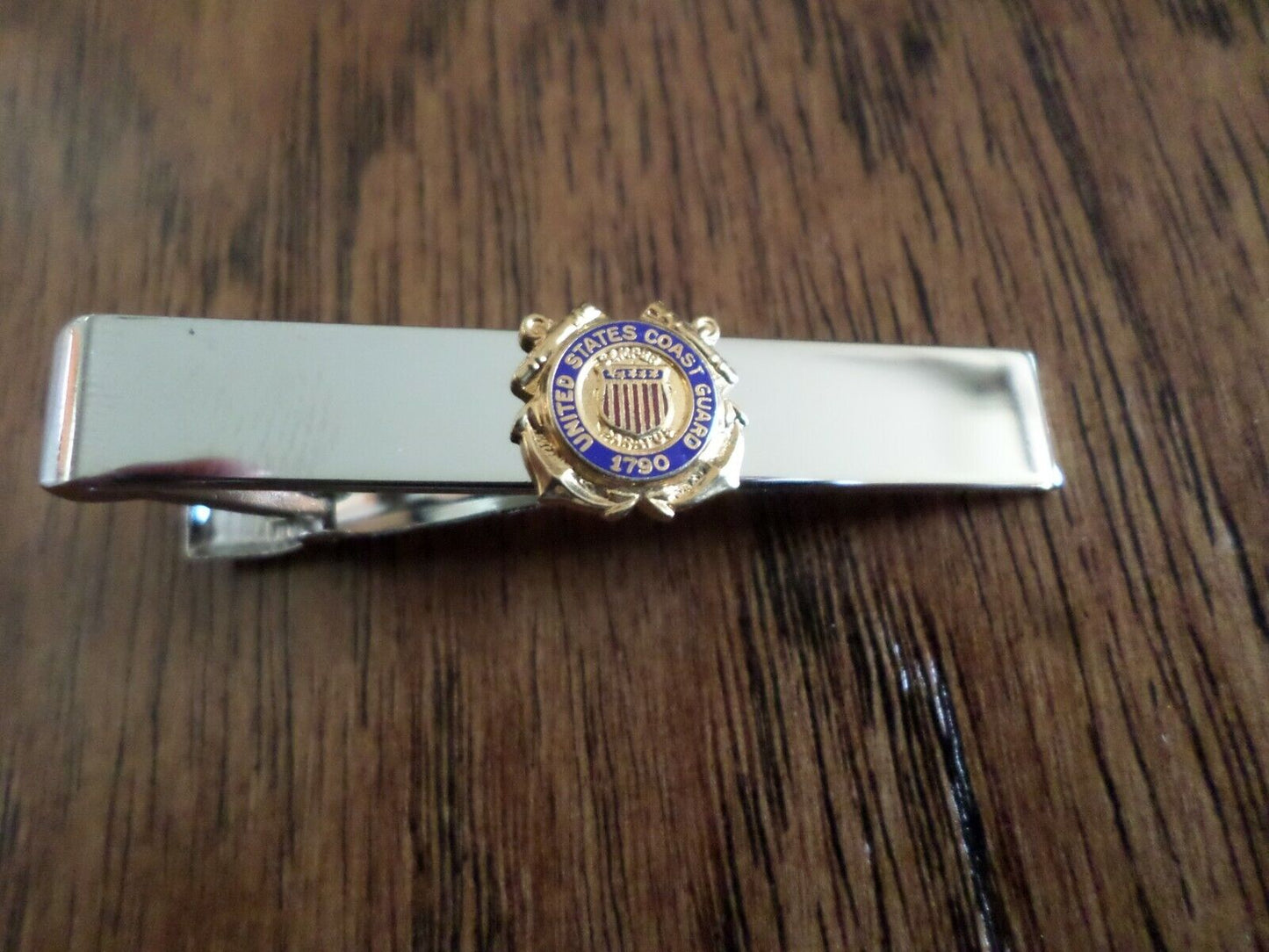 U.S COAST GUARD INSIGNIA TIE BAR OR TIE TAC CLIP ON TYPE CUSTOM MADE