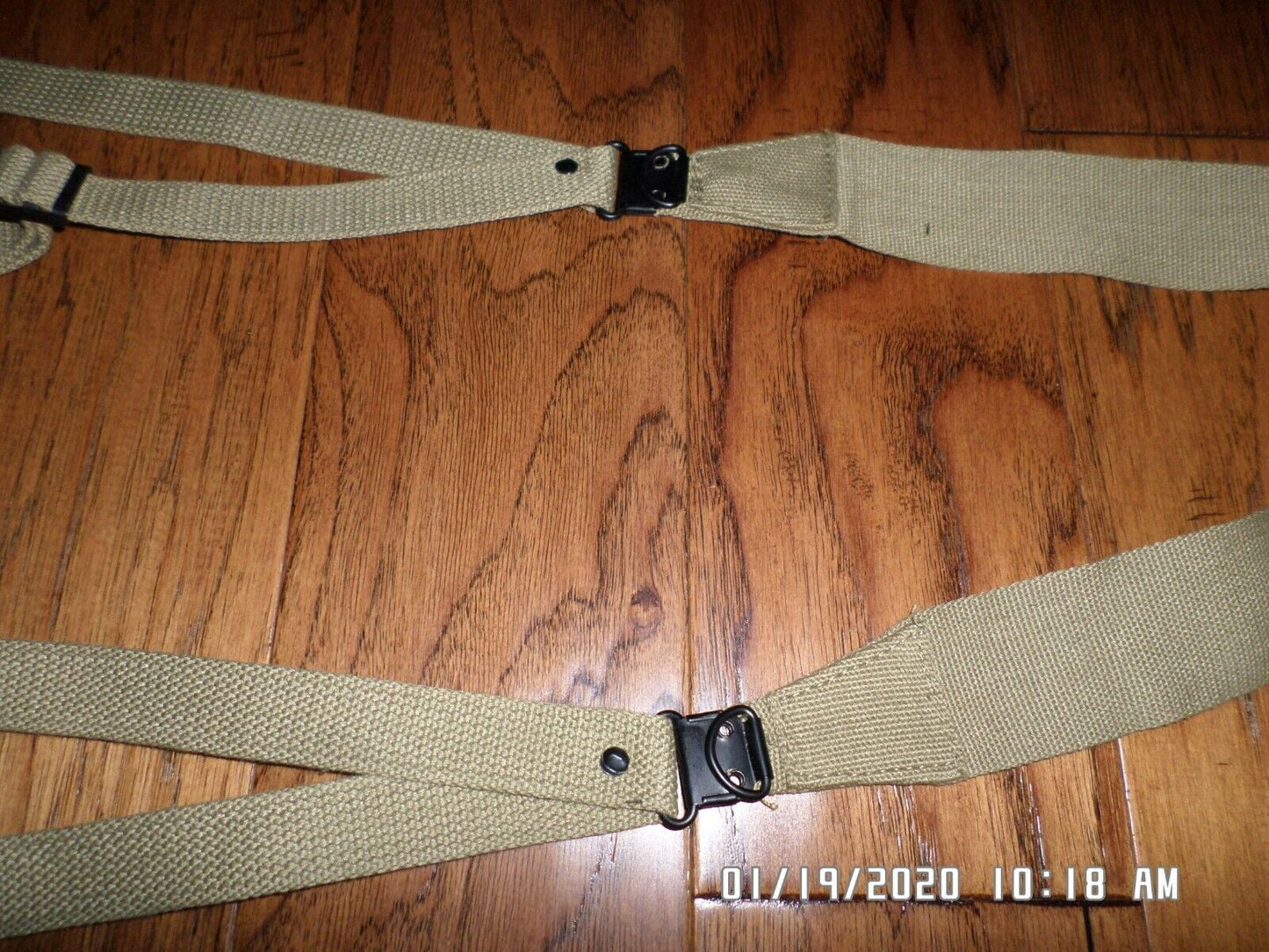 WWII U.S MILITARY ARMY M-1936 COMBAT SUSPENDERS KHAKI NEW IN BAGS