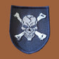 DEATH HEAD SKULL EMBROIDERED PATCH 2-1/2" X 3"