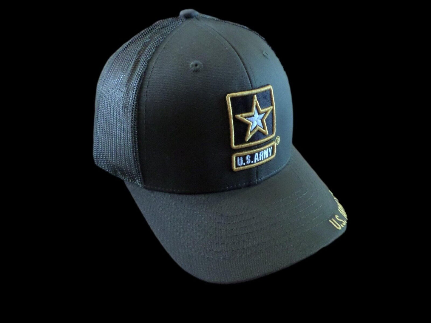 U.S Army Hat Cap Cotton Mesh Back OD Green Baseball Cap Army Star Logo