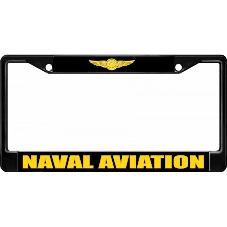 U.S NAVY AIR CREW NAVAL AVIATION METAL LICENSE PLATE FRAME NEW SEALED