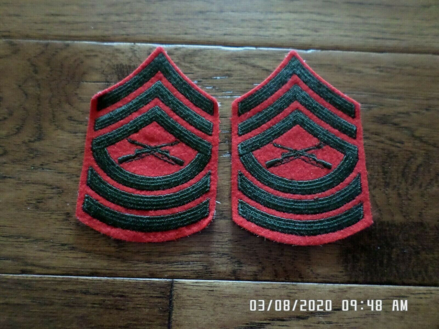 MARINE CORPS MASTER SERGEANT PATCHES SERVICE FEMALE DRESS UNIFORM CHEVRON