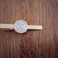 SNIPER SCOPE TIE BAR TIE TAC CLIP ON SILVER ON GOLD BAR U.S.A MADE