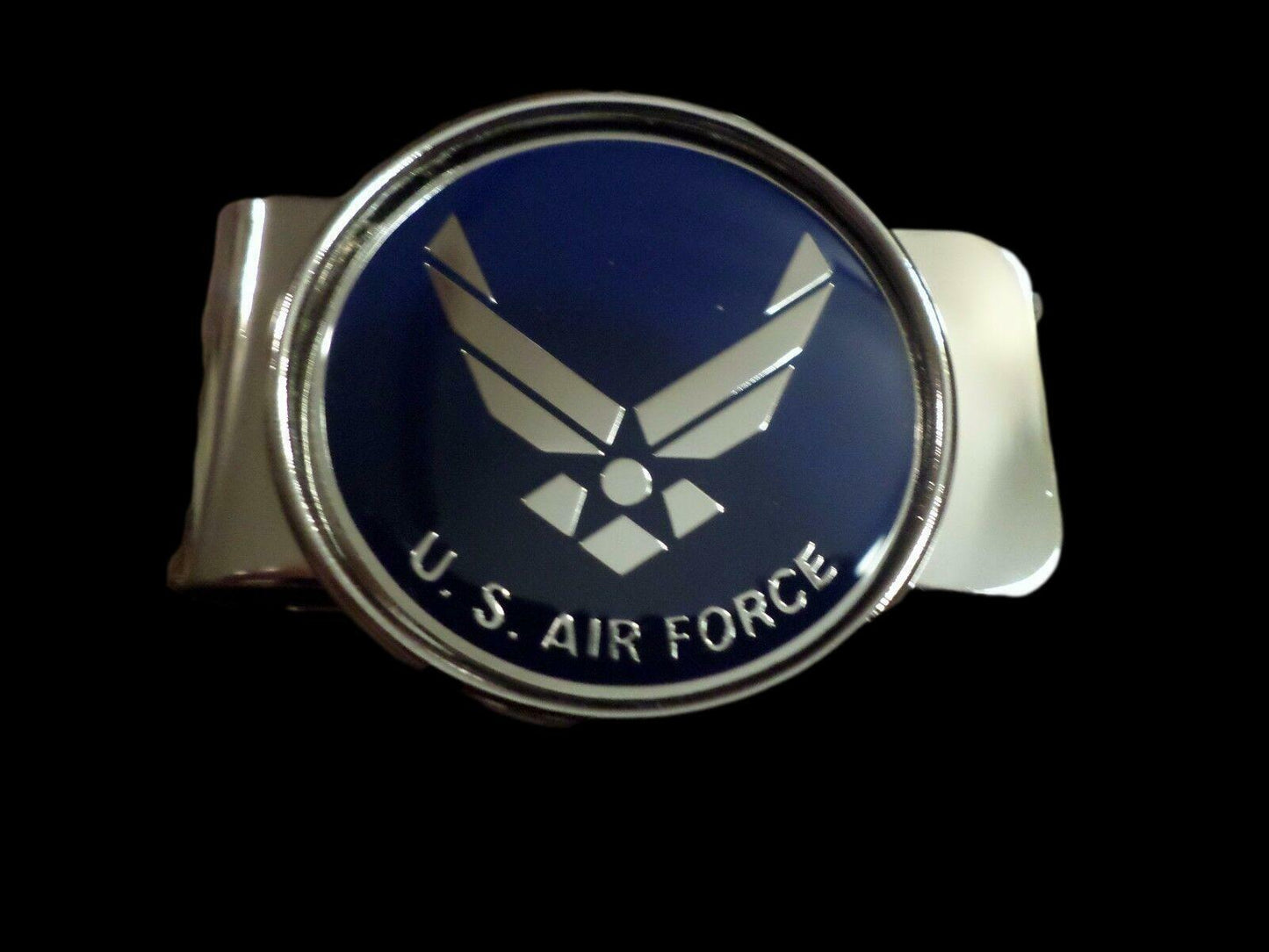 U.S MILITARY AIR FORCE MONEY CLIP BRASS CONSTRUCTION OFFICIAL AIR FORCE PRODUCT