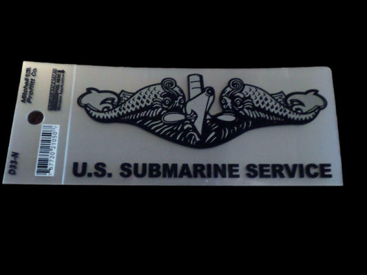 U.S MILITARY NAVY SILVER SUBMARINE WINDOW DECAL STICKER 5.25" X 2.375" INCHES