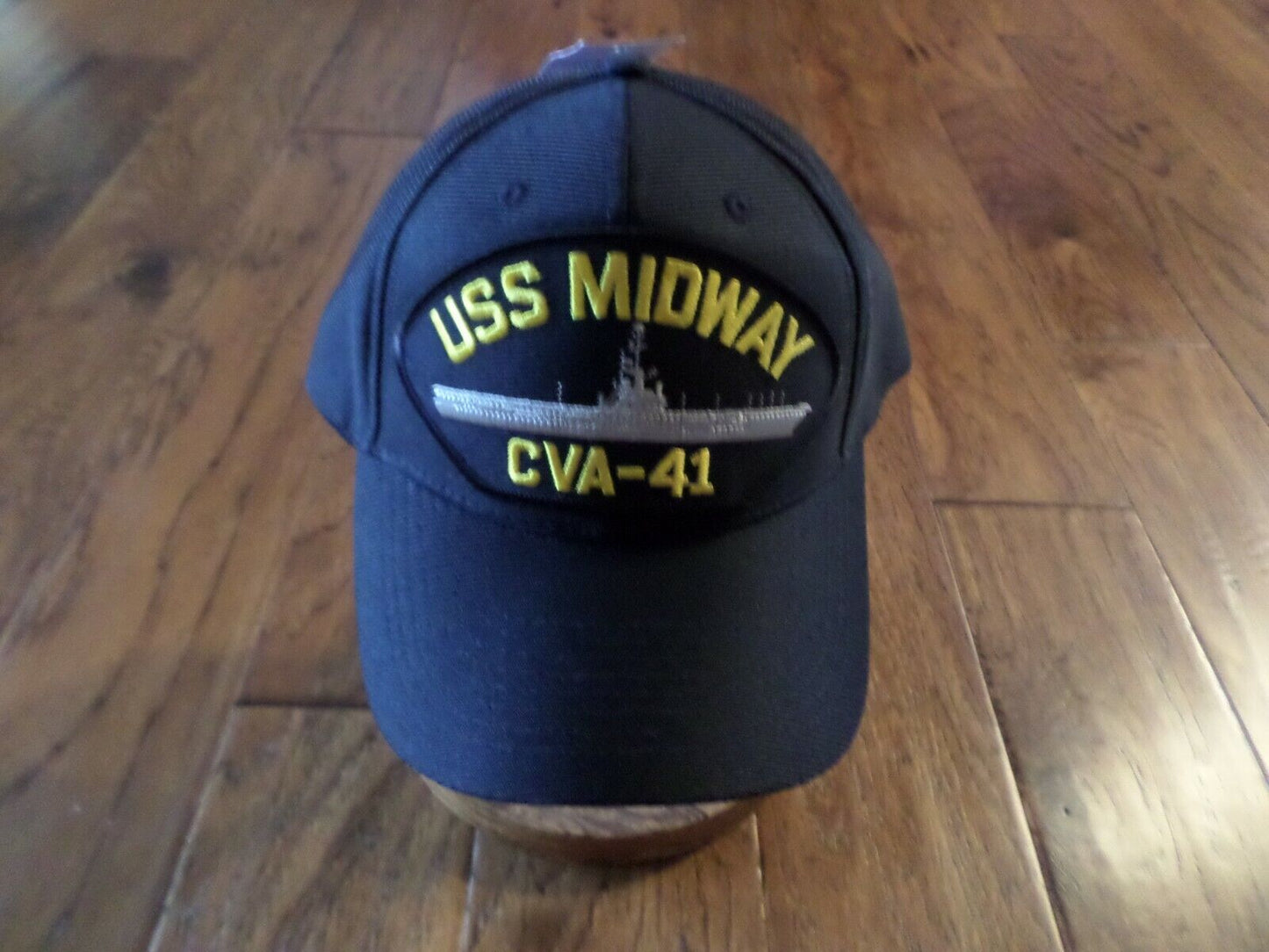 USS MIDWAY CVA-41 U.S NAVY SHIP HAT U.S MILITARY OFFICIAL BALL CAP U.S.A. MADE