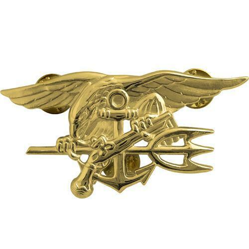 U.S NAVY SEALS SPECIAL WARFARE SEAL TEAM TRIDENT BADGE INSIGNIA PIN FULL SIZE