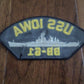 USS IOWA BB-61 U.S NAVY SHIP HAT PATCH U.S.A MADE HEAT TRANSFER