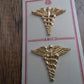 U.S MILITARY WWII MEDICAL CORPS COLLAR INSIGNIA NEW ON CARDS