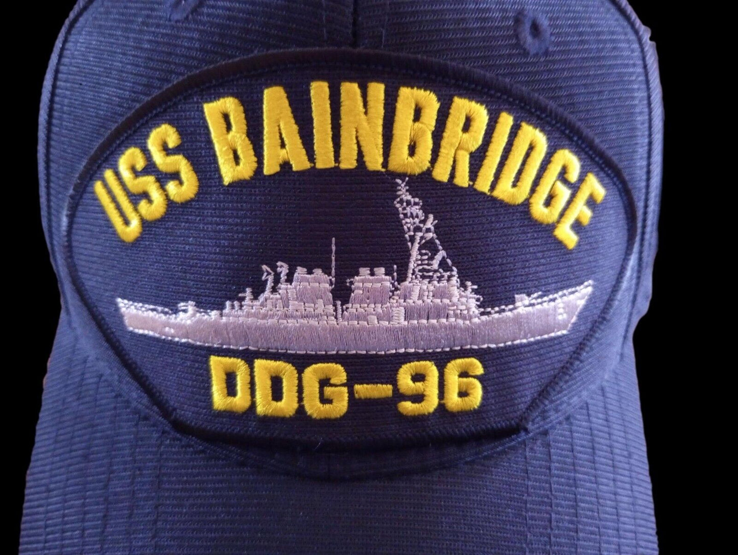 USS BAINBRIDGE DDG-96 U.S NAVY SHIP HAT OFFICIAL MILITARY BALL CAP U.S MADE