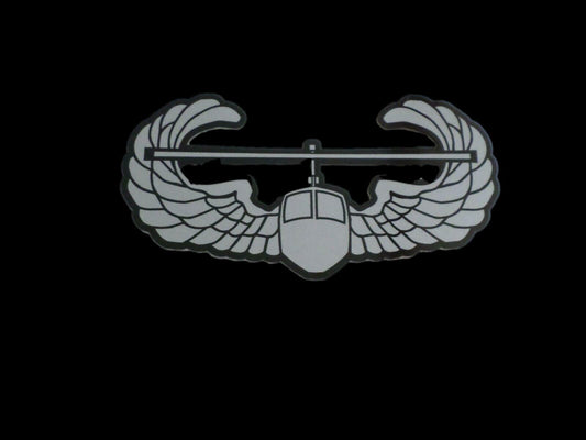 U.S ARMY AIR ASSAULT WINDOW DECAL STICKER AIR MOBILE 6 1/4" X 3 1/4" CLEAR BACK