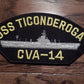 USS TICONDEROGA CVA-14 U.S NAVY SHIP HAT PATCH NAVY CARRIER  HEAT TRANSFER