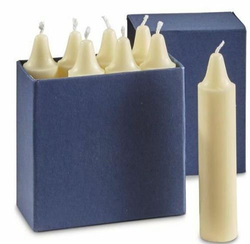 SWISS ARMY MILITARY BOX OF 8 LONG BURN LOW DRIP TENT LANTERN EMERGENCY CANDLES