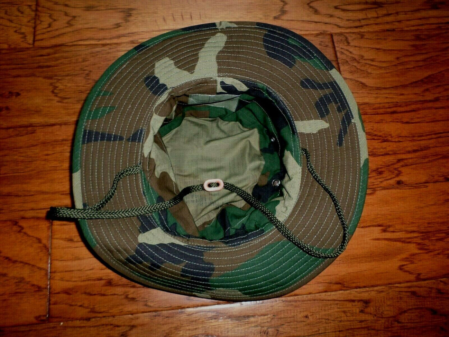 U.S MILITARY STYLE HOT WEATHER BOONIE HAT WOODLAND CAMOUFLAGE RIP-STOP LARGE