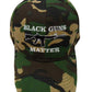 BLACK GUNS MATTER 6 PANEL CAP EMBROIDERED HAT CAMOUFLAGE 2nd AMENDMENT