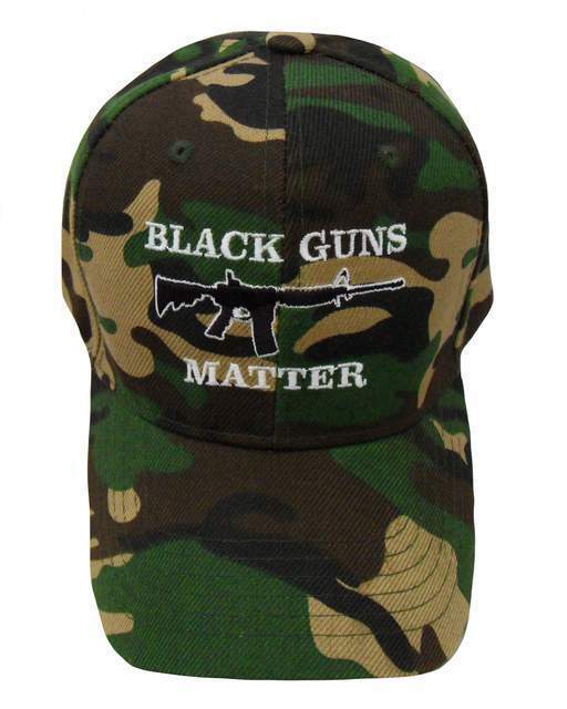 BLACK GUNS MATTER 6 PANEL CAP EMBROIDERED HAT CAMOUFLAGE 2nd AMENDMENT