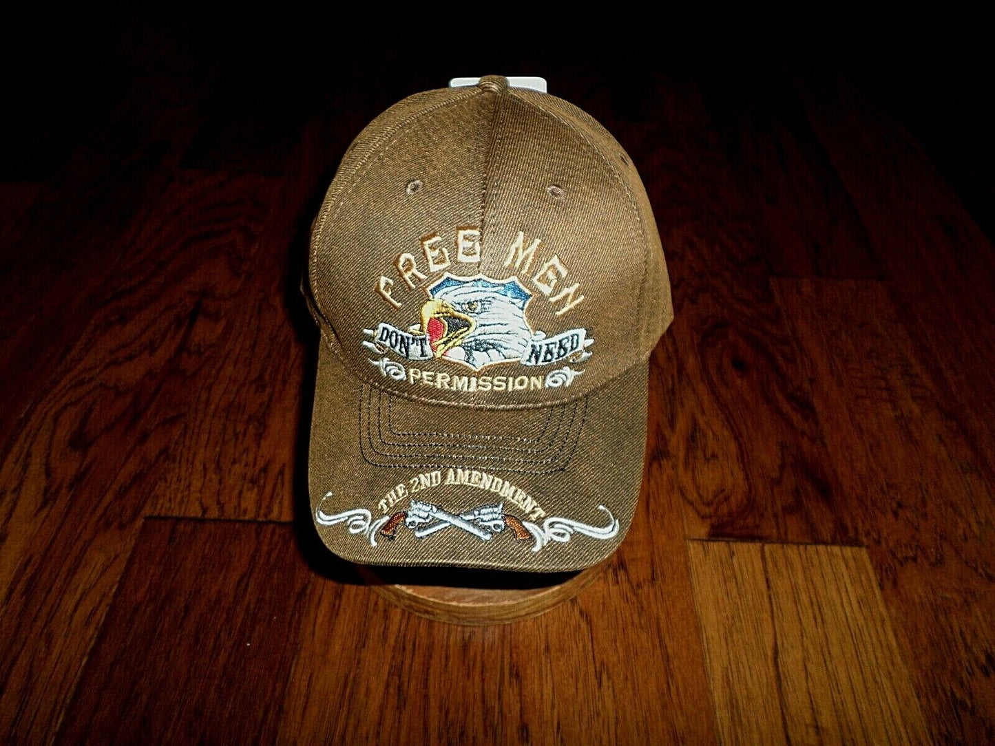 FREE MEN 2nd AMENDMENT PREMIUM OILSKIN 6 PANEL CAP EMBROIDERED HAT