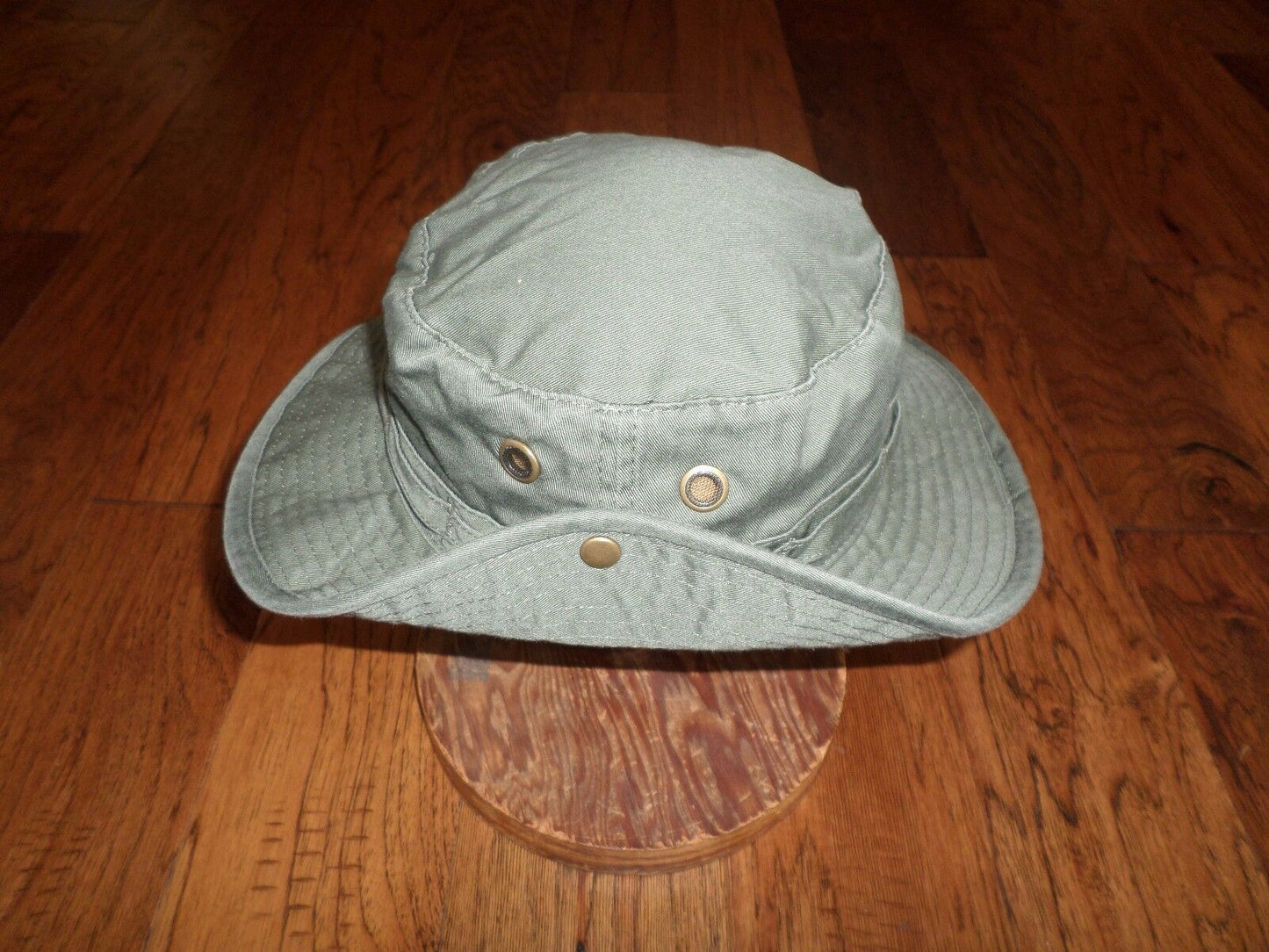 NEW OD BOONIE SAFARI HAT OLIVE DRAB GREEN SNAPS ON SIDE SIZE LARGE