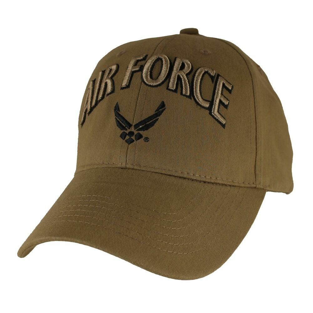 NEW U.S AIR FORCE COYOTE BROWN HAT 3D EMBROIDERED OFFICIAL BALL CAP