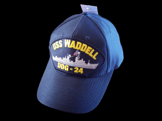 USS WADDELL DDG-24 NAVY SHIP HAT U.S MILITARY OFFICIAL BALL CAP U.S.A  MADE