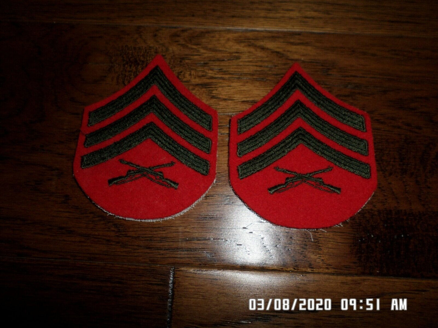 MARINE CORPS SERGEANT PATCHES ALPHA SERVICE FEMALE DRESS UNIFORM CHEVRON