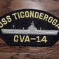 USS TICONDEROGA CVA-14 U.S NAVY SHIP HAT PATCH NAVY CARRIER  HEAT TRANSFER