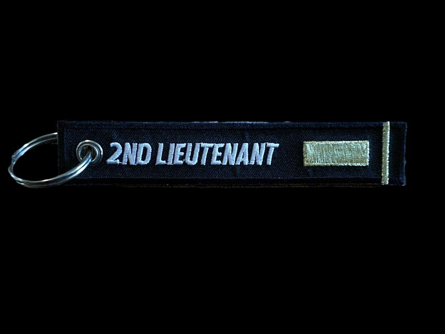 U.S MILITARY ARMY 2nd LIEUTENANT KEY CHAIN KEY RING FOB 5 1/2" X 1" INCHES