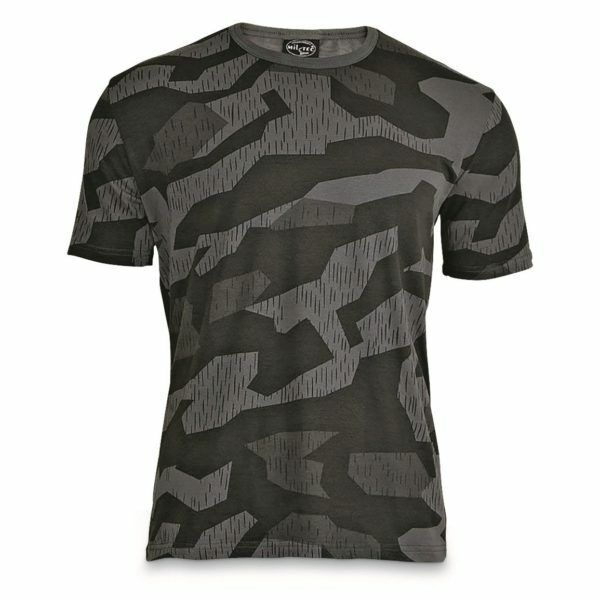 German Night Splinter Camouflage T-Shirt Combat Army Tee Cotton Blend ...