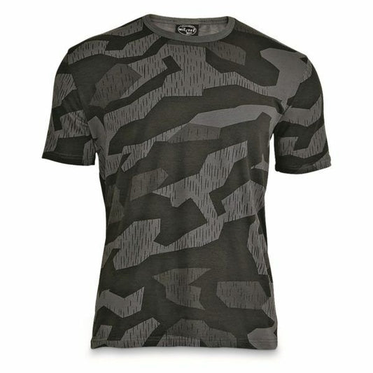 German Night Splinter Camouflage T-Shirt Combat Army Tee Cotton Blend