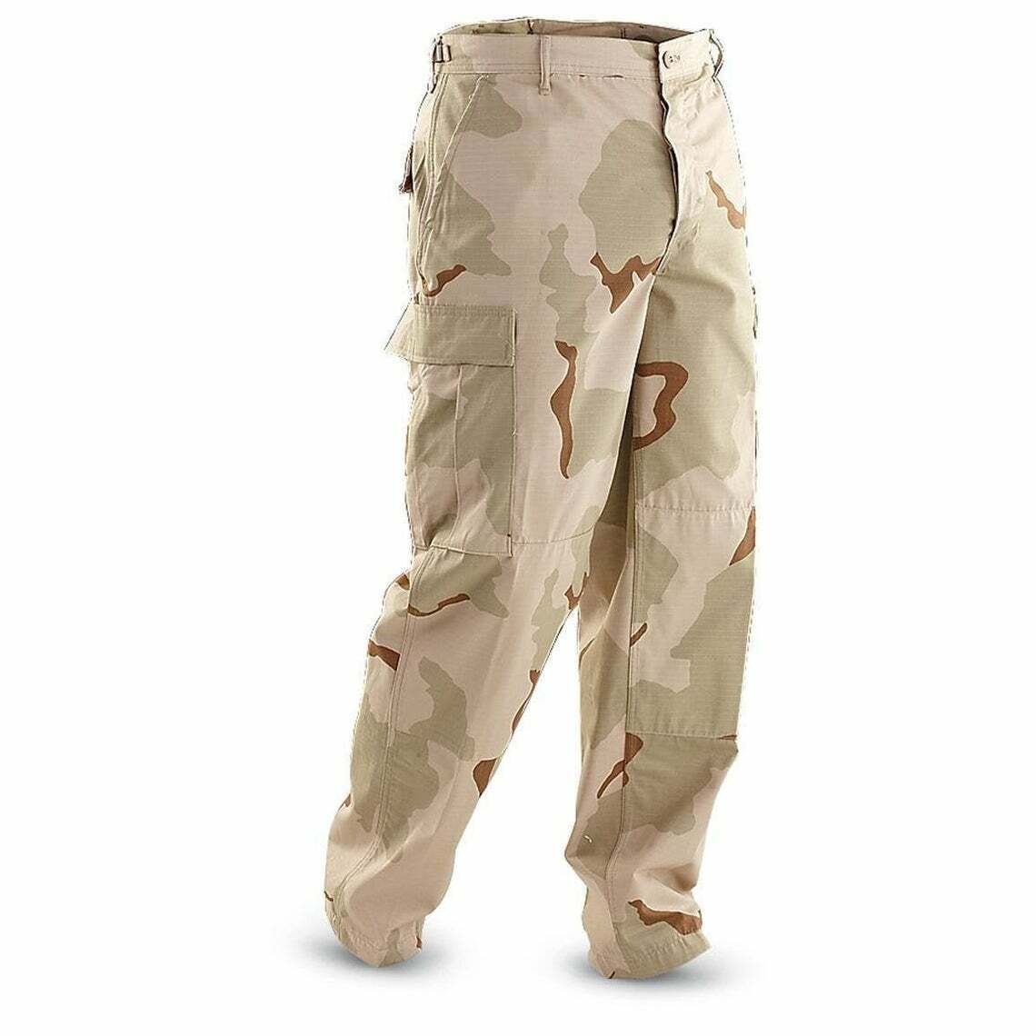 U.S MILITARY 3 COLOR DESERT BDU PANTS CAMOUFLAGE CARGO 6 POCKET  LARGE REGULAR