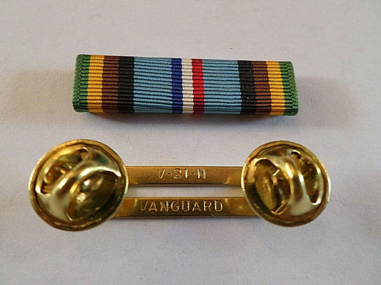 ARMED FORCES EXPEDITIONARY MEDAL RIBBON WITH BRASS RIBBON HOLDER