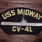 U.S NAVY SHIP HAT PATCH USS MIDWAY CV - 41 NAVY CARRIER USA MADE HEAT TRANSFER