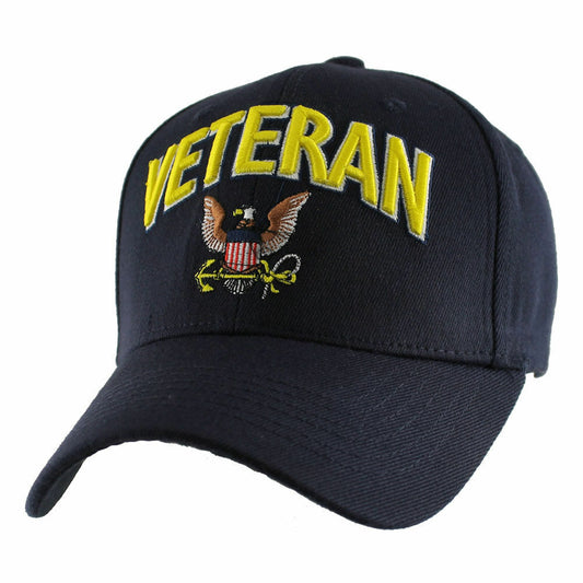 NEW U.S MILITARY NAVY VETERAN HAT EMBROIDERED BALL CAP OFFICIAL NAVY CAP