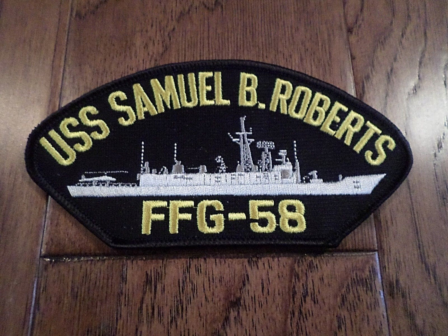 USS SAMUEL B. ROBERTS FFG-58 U.S NAVY SHIP HAT PATCH U.S.A MADE HEAT TRANSFER