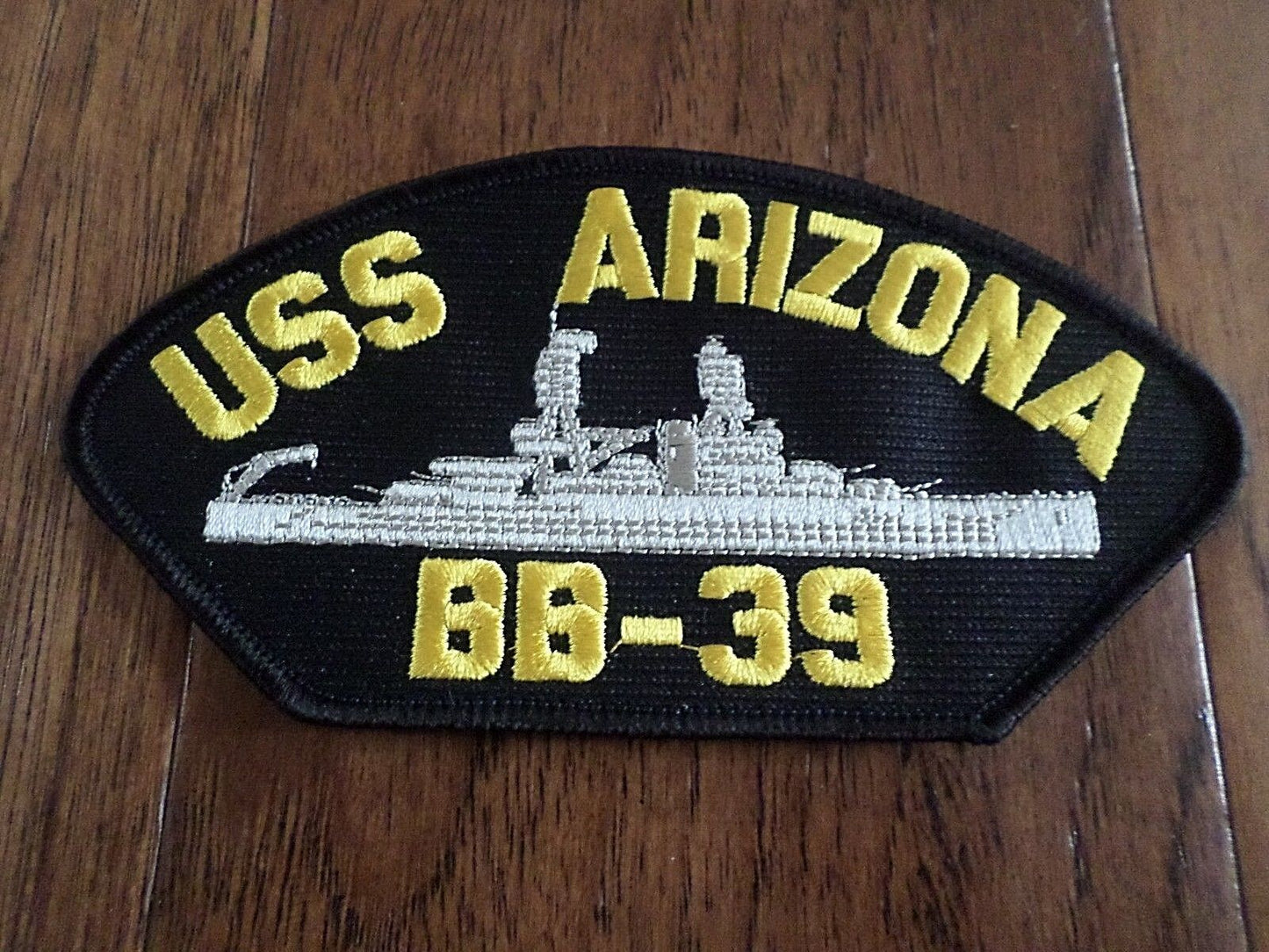 USS ARIZONA BB-39 U.S MILITARY NAVY SHIP HAT PATCH U.S.A MADE HEAT TRANSFER