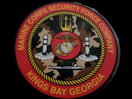 U.S MILITARY MARINE CORPS SECURITY FORCE COMPANY KINGS BAY GEORGIA WINDOW DECAL