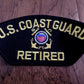 U.S COAST GUARD RETIRED HAT PATCH HEAT TRANSFER 5 1/4" X 2 3/4" INCHES