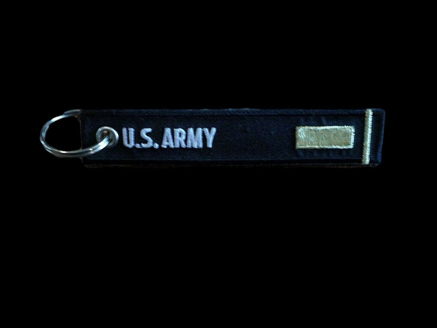 U.S MILITARY ARMY 2nd LIEUTENANT KEY CHAIN KEY RING FOB 5 1/2" X 1" INCHES
