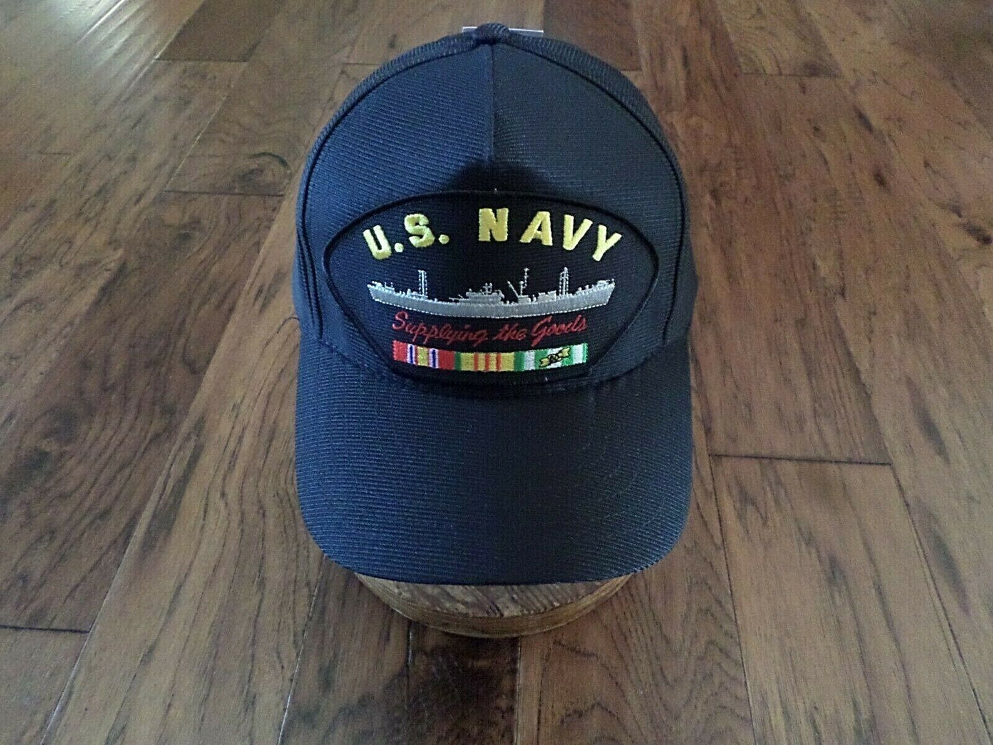 U.S NAVY VIETNAM SUPPLY SHIP HAT SUPPLYING THE GOODS MILITARY BALL CAP U.S MADE