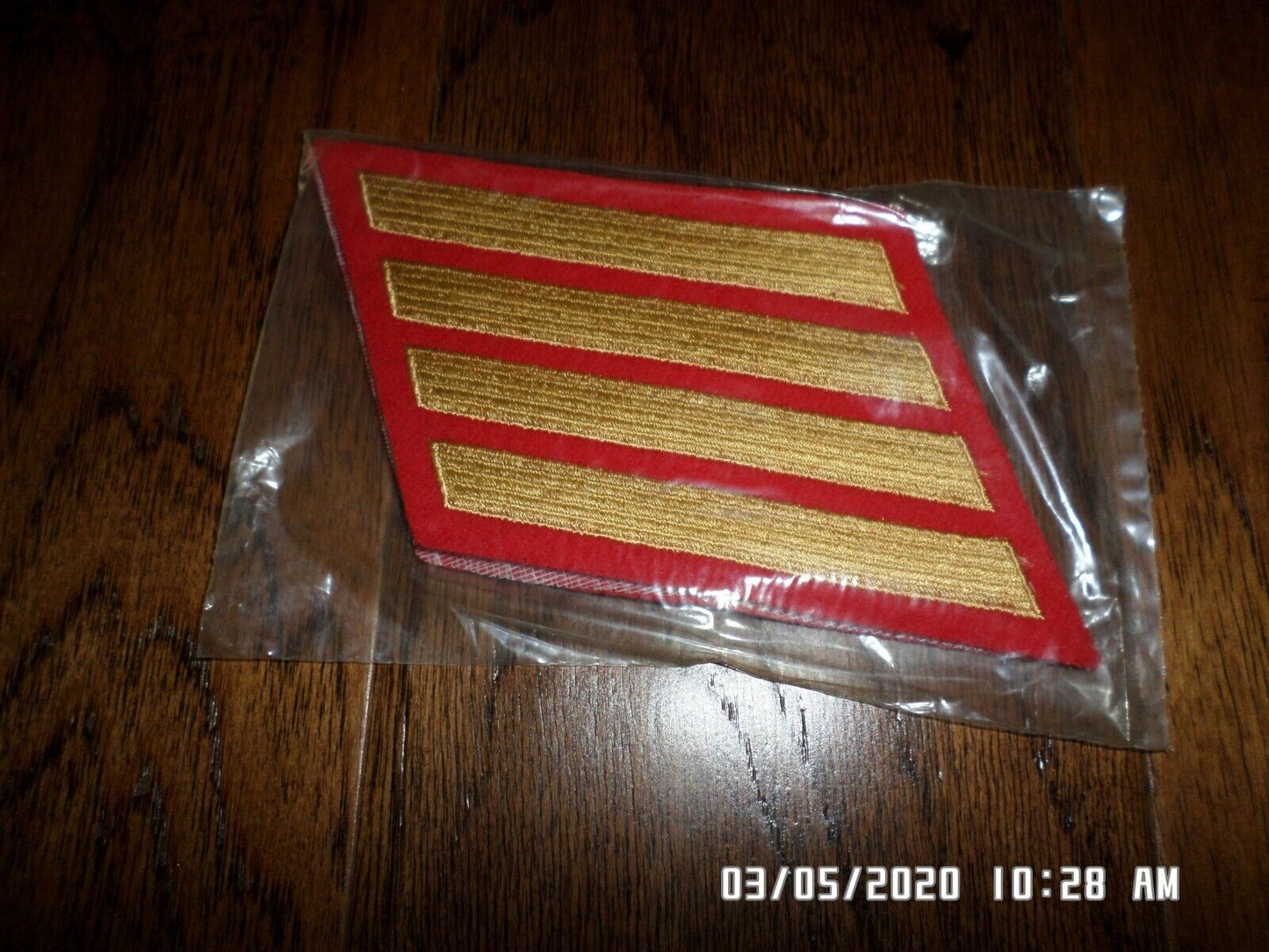 MARINE CORPS SERVICE STRIPES SLEEVE PATCHES DRESS BLUES UNIFORM RANK 16 YEARS