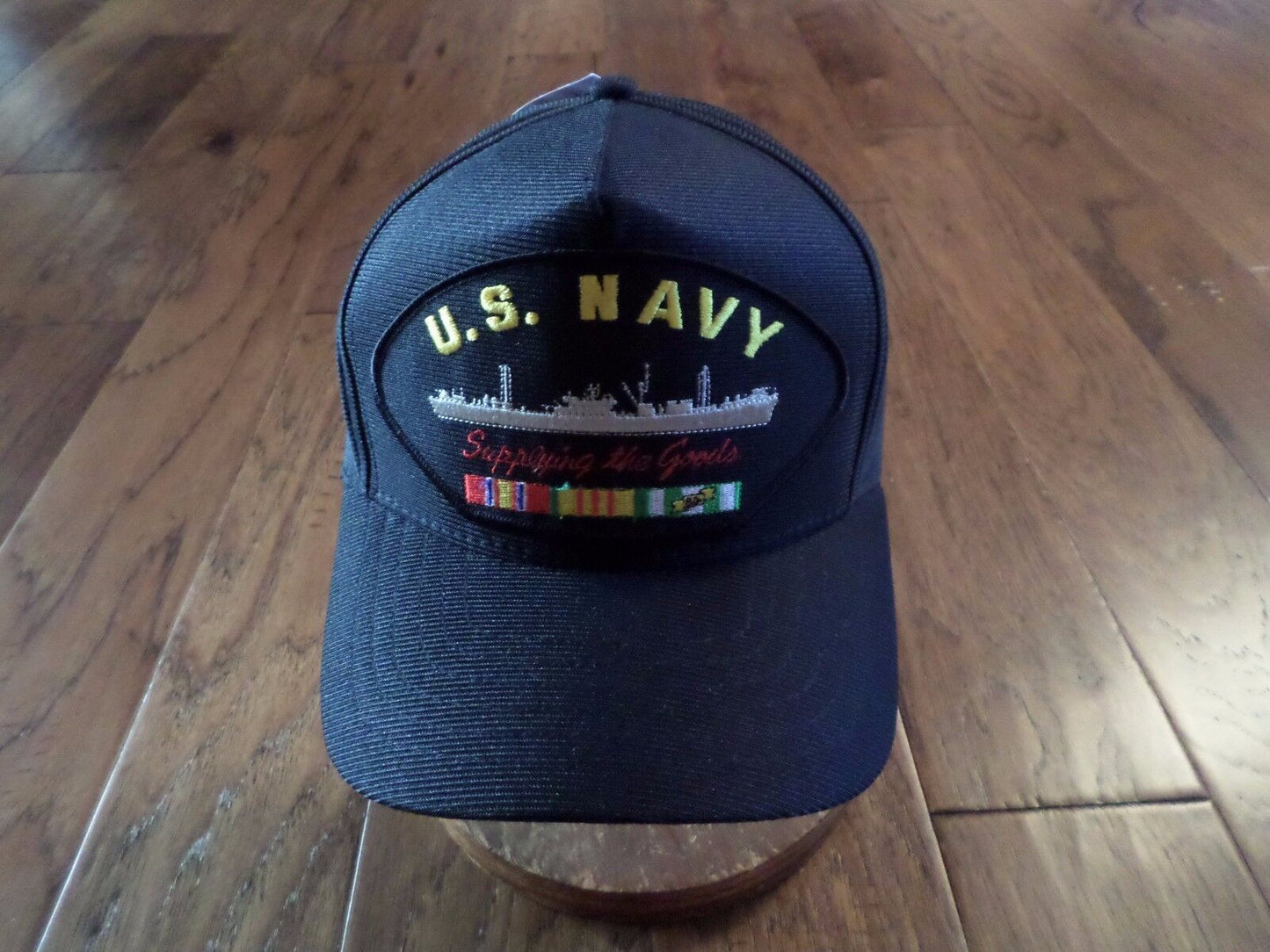 U.S NAVY VIETNAM SUPPLY SHIP HAT SUPPLYING THE GOODS MILITARY BALL CAP U.S MADE