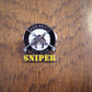 SNIPER ONE SHOT ONE KILL HAT PIN LAPEL PIN DOUBLE POST CLUTCH BACK