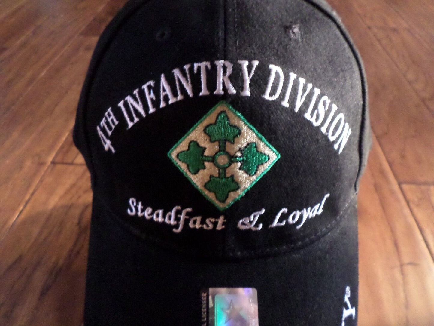 U.S ARMY 4TH INFANTRY DIVISION HAT MILITARY BASEBALL CAP STEADFAST & LOYAL