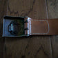 POST WAR WEST GERMAN ARMY BW LEATHER BELT + BUCKLE SIZE LARGE 110CM 42" INCHES